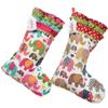 Elephant Christmas Stocking with Embroidery Personalized Name Tag - Baby's First Christmas, Kid's Holiday Stocking Stuffer with Ruffles, 19 Inches view 1