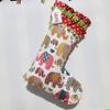 Elephant Christmas Stocking with Embroidery Personalized Name Tag - Baby's First Christmas, Kid's Holiday Stocking Stuffer with Ruffles, 19 Inches view 3