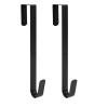 Sattiyrch 15" Wreath Hanger for Front Door,Sturdy Steel Wreath Door Hanger,Over The Door Hanger Hook (Black,2) view 1