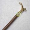 Antique Wooden Foldable Walking Stick/Walking Cane with Antique Brass Designer Dog Handle/Stick Length 92 cm/by INAM HANDICRAFTS view 3
