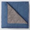 BrylaneHome Bedding BH Studio Reversible Two-Tone Ultra Soft Quilted Bedspread - King, Blue Smoke Dark Gray view 1