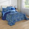 BrylaneHome Bedding BH Studio Reversible Two-Tone Ultra Soft Quilted Bedspread - Queen, Ocean Blue Marine Blue view 3