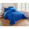 BrylaneHome Bedding BH Studio Reversible Two-Tone Ultra Soft Quilted Bedspread - Full, Ocean Blue Marine Blue view 1