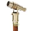 INAM Nautical Antique Wooden Foldable Walking Stick/Walking Cane with Antique Brass Beautiful and Designer Telescope Handle/Stick Length 92 cm HANDICRAFTS view 1