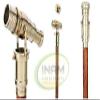 INAM Nautical Antique Wooden Foldable Walking Stick/Walking Cane with Antique Brass Beautiful and Designer Telescope Handle/Stick Length 92 cm HANDICRAFTS view 2