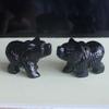 2'' Hand Carved Mixed gemstom Crystal Bear Animal Figurine Animal Carving (Black Obsidian) view 4