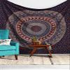 Peacock Mandala Tapestry Hippi Mandala Throw Bohemian Cotton Psychedelic Indian Bedspread Magical Thinking Handmade Tapestry Dorm Decor Wall Hanging Ethnic Home Decorative Beach Throw Blanket view 2