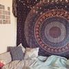 Peacock Mandala Tapestry Hippi Mandala Throw Bohemian Cotton Psychedelic Indian Bedspread Magical Thinking Handmade Tapestry Dorm Decor Wall Hanging Ethnic Home Decorative Beach Throw Blanket view 3