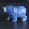 2'' Hand Carved Lapis Lazuli Crystal Bear Figurine Gemstone Statue Animal Carving Desktop Home Decor (Natural Lapis) view 2