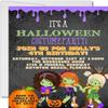 Halloween Birthday Party Invitations for Kids, Halloween Birthday Invitations for Girls and Boys (Girls Zombie) view 1