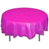 12 Pack Premium Disposable Plastic Tablecloth 84 Inch. Round Table Cover by OOki (Fuchsia) view 1