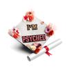 GRADWYSE Silver Glitter Graduation Cap Topper with Flowers, Class of 2025, I'm Psyched view 1