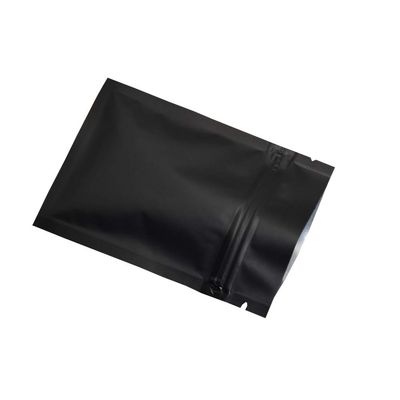 200 Pcs Matte Surface Aluminum Foil Colored Packaging Bags Resealable Flat Mylar Foil Food Grade Storage Ziplock Bag for Coffee Bean Tea Long Term Package Heat Sealable (Matte Black, 7x10cm)