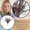 Factory Direct Craft Green and Purple Artificial Spider Plant Bush - Fake Houseplant for Long Lasting Everyday Home Decor (19 Inches) view 2