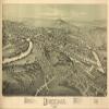 14" x 24" 1890 Map of Honesdale Pennsylvania view 1