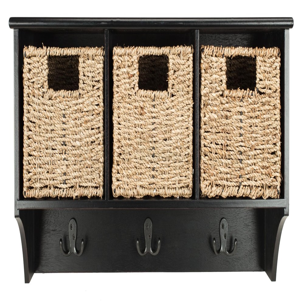 Safavieh Home Collection Finley Hanging 3 Basket Wall Rack