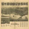 12" x 24" 1889 Perspective Map of Fort Madison Iowa view 1