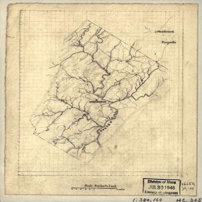 Historic Prints 20" x 24" Map of Rockbridge County Virginia