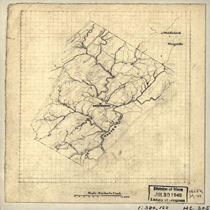 Historic Prints 20" x 24" Map of Rockbridge County Virginia