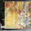 Ambesonne Autumn Shower Curtain, Composition of Fall Season Foliage with Earthy Colors Romantic Nostalgic Design, Cloth Fabric Bathroom Decor Set with Hooks, 69" W x 75" L, Yellow Almond Green view 3