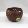 INAM Premium Quality, Antique Beautiful and Designer Hand Carved Wooden Decorative Drill Hole Yarn Bowl HANDICRAFTS view 2