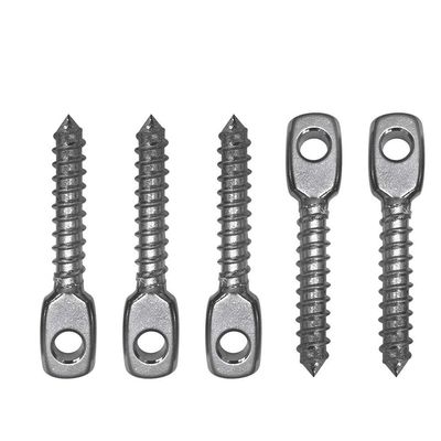 Set of 5 Pieces Marine 5/16 Inch - Lag Thread Size Stainless Steel T316 Threaded Eye Tab SS T316