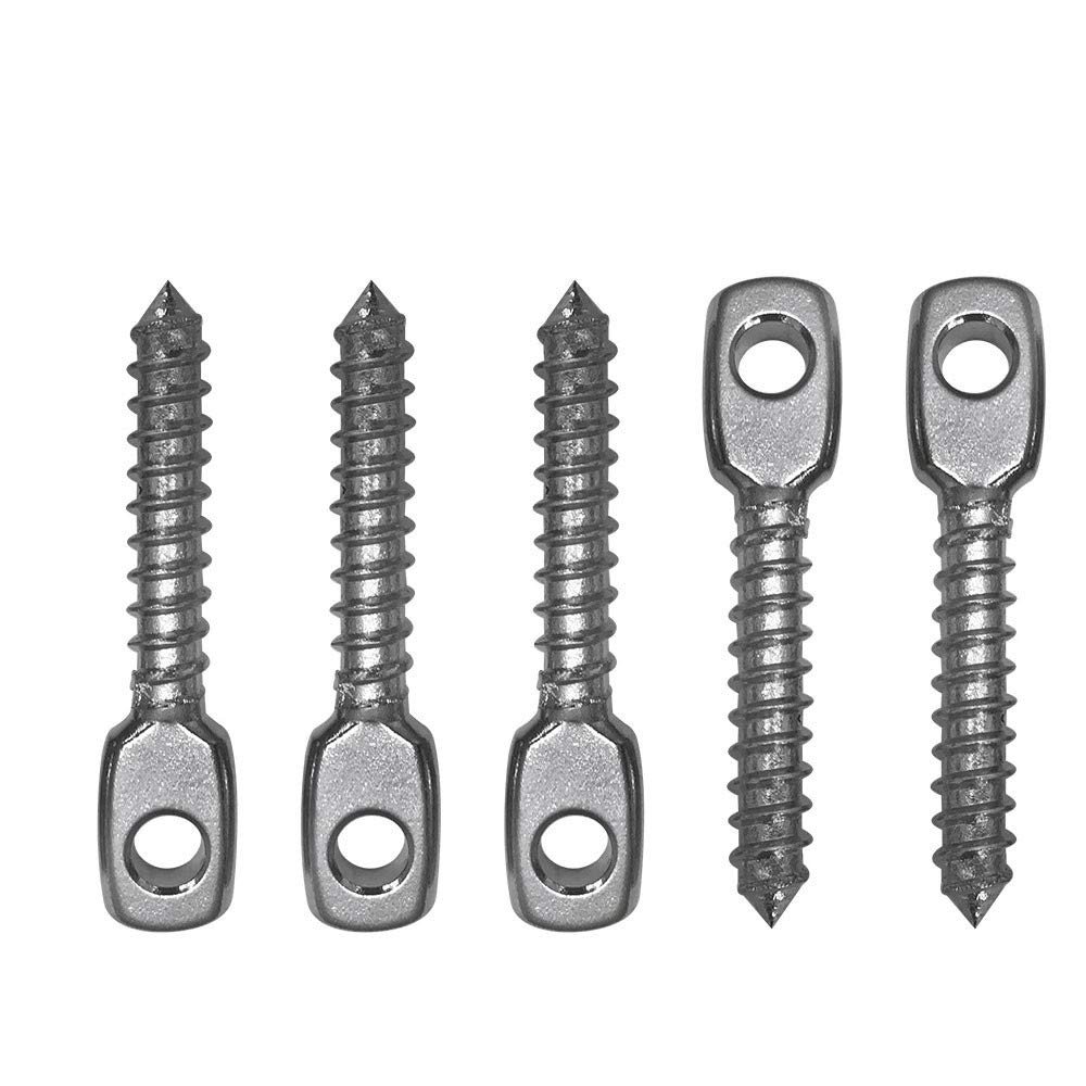 Set of 5 Pieces Marine 5/16 Inch - Lag Thread Size Stainless Steel T316 Threaded Eye Tab SS T316
