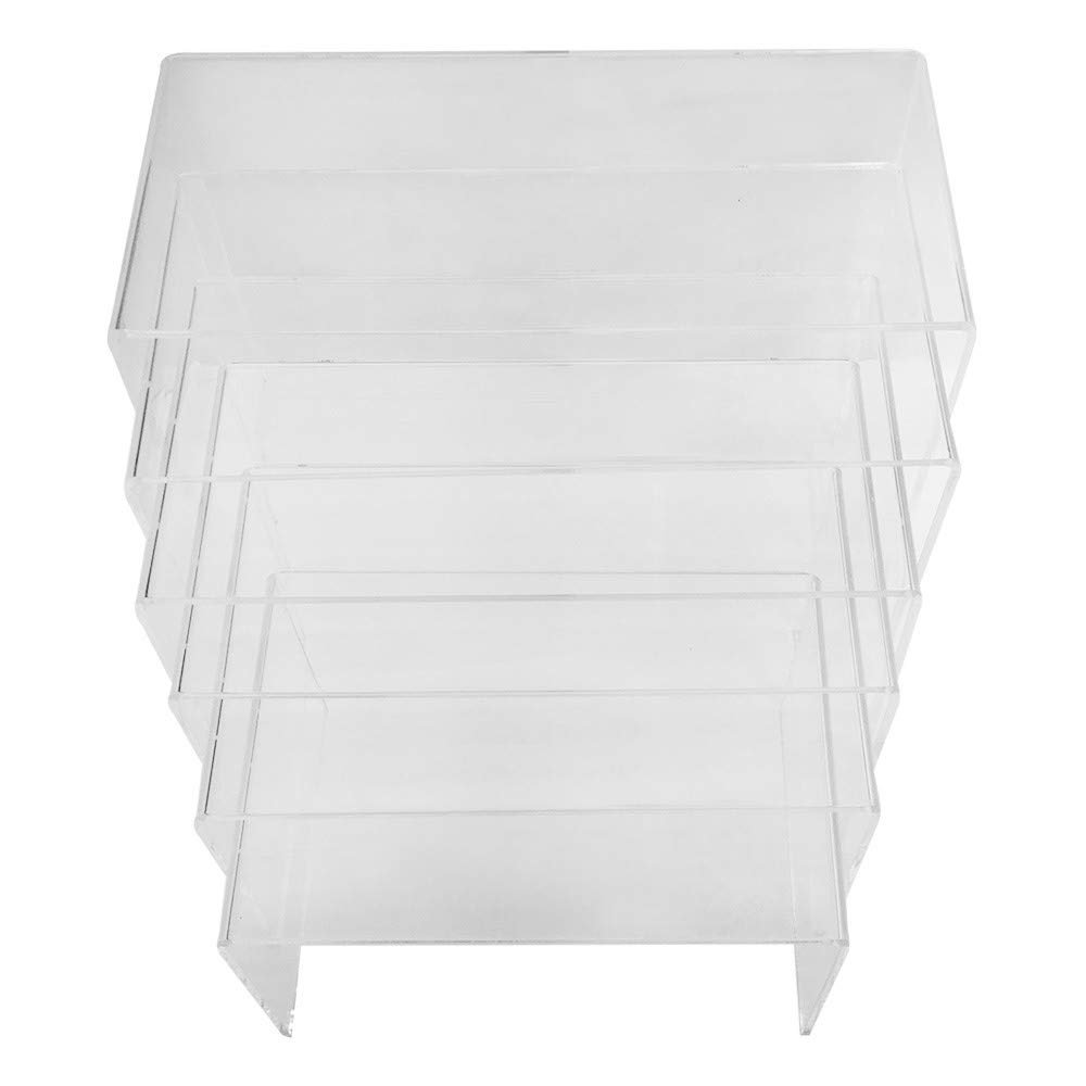 DBM IMPORTS 6 PC Display Rack Fixture Clear Acrylic U Cubes Riser Nester Display Retail Store