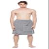 Arus Men's Robe GOTS Certified Organic Turkish Cotton Bathrobe Adjustable Closure Shower and Bath Wrap Gray, Small view 2