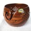 INAM Antique Beautiful and Designer Hand Carved Wooden Decorative Drill Hols Yarn Bowl HANDICRAFTS view 3