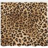 Ambesonne Leopard Print Shower Curtain, Skin Pattern of a Wild Savannah Animal Powerful Panther Big Cat, Cloth Fabric Bathroom Decor Set with Hooks, 69" W x 75" L, Brown Beige view 2