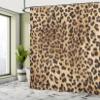 Ambesonne Leopard Print Shower Curtain, Skin Pattern of a Wild Savannah Animal Powerful Panther Big Cat, Cloth Fabric Bathroom Decor Set with Hooks, 69" W x 75" L, Brown Beige view 4
