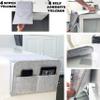 Lib Bedside Caddy, Original Design | Large Size 9.5" x 13.5" | Laptop Holder | 100% Handmade | College Room, Kids Bunk Bed, Hospital Bed | Night Hanging Storage Organizer (Light Gray) view 3