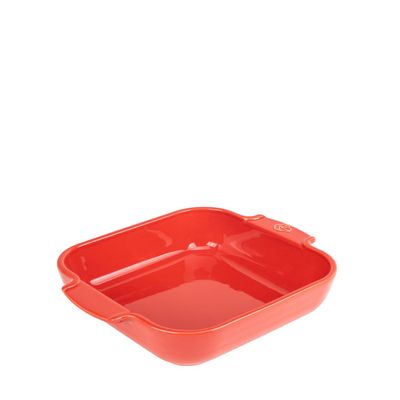 Peugeot - Appolia Square Oven Dish - Ceramic Baker with Handles - Red, 6.5 x 2 inches