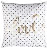 SAFAVIEH Spotted Love Throw Pillow, Gold/Black/White view 1