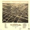 16" x 24" 1885 Map of Panoramic View of Valdosta Georgia County Seat of Lowndes County view 1