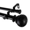 Rod Desyne 1" Odelia Double Curtain, 66-120", Black view 1
