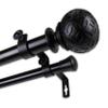 Rod Desyne 1" Odelia Double Curtain, 66-120", Black view 3