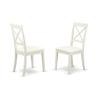 East West Furniture DOBO9-LWH-LC 9 Piece Dining Set Includes a Rectangle Dining Room Table with Butterfly Leaf and 8 Faux Leather Upholstered Kitchen Chairs, 42x78 Inch, Linen White view 4