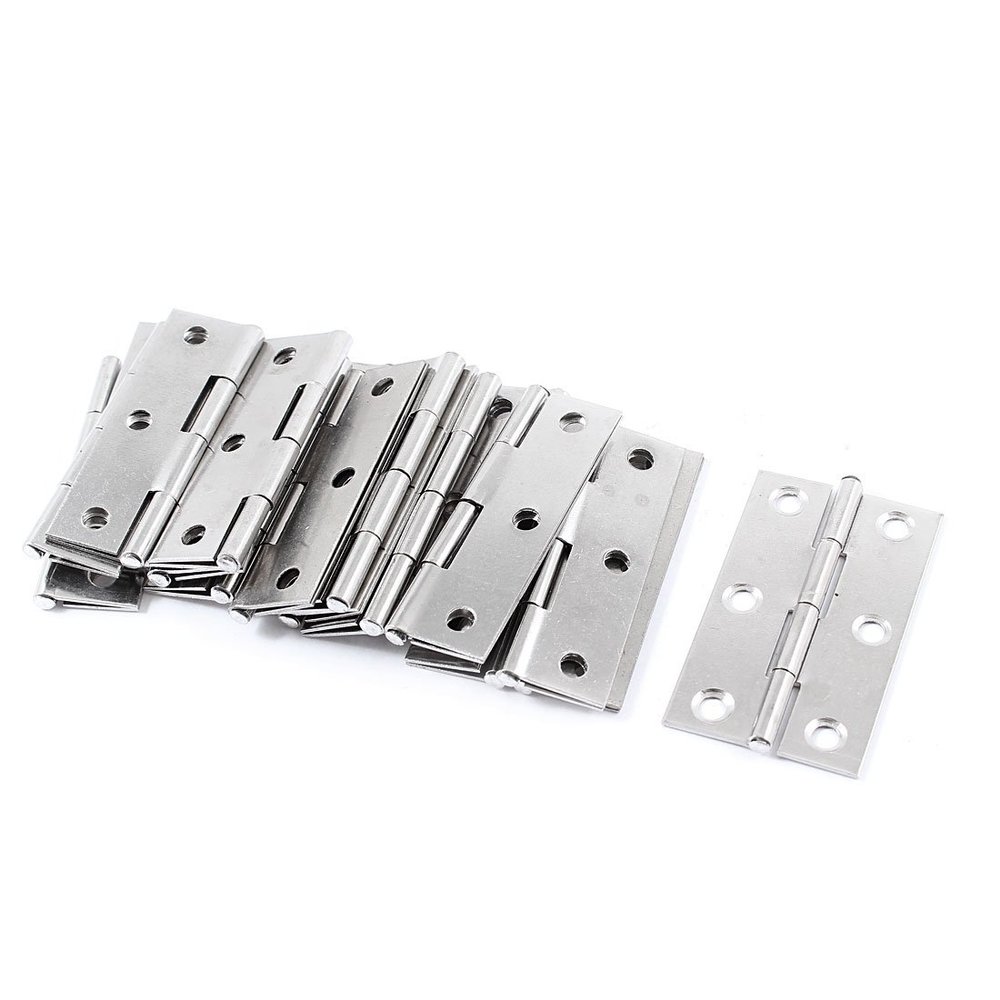 Aexit 2.2" Length Clothes Hangers Silver Tone Stainless Steel Single Action Door Butt Hinges Children's Clothes Hangers 20 Pcs