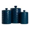 10 Strawberry Street Kitchen Canister, 3 Piece Set, Ocean Navy view 1