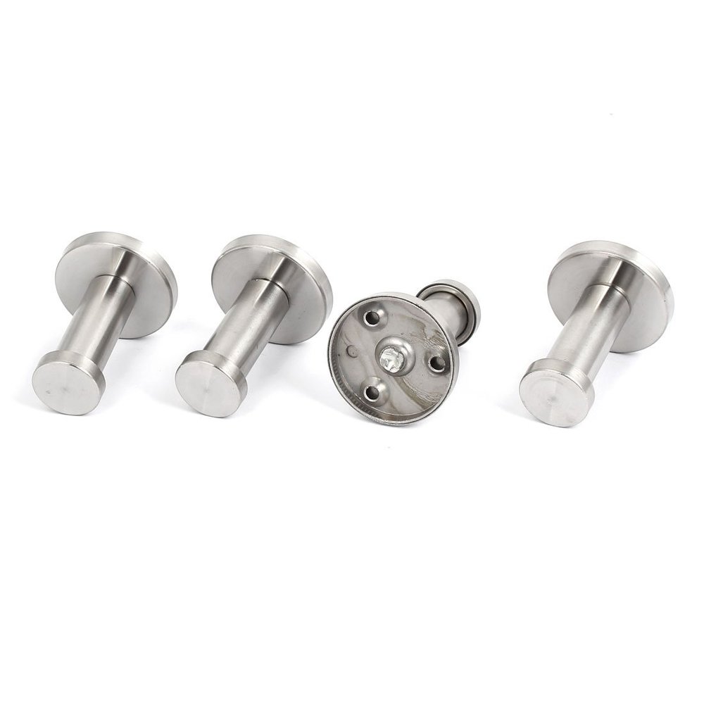 Aexit Home Bathroom Shower Curtains, Hooks & Liners Towel Clothes Robe Stainless Steel Hook Wall Decorative Shower Curtain Hooks Hangers 4pcs