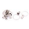 Aexit Window Curtain Outdoor Dcor Drapery Metal Rings Clip Hooks 8pcs for 32mm Dia Outdoor Curtains Rod Pole view 1