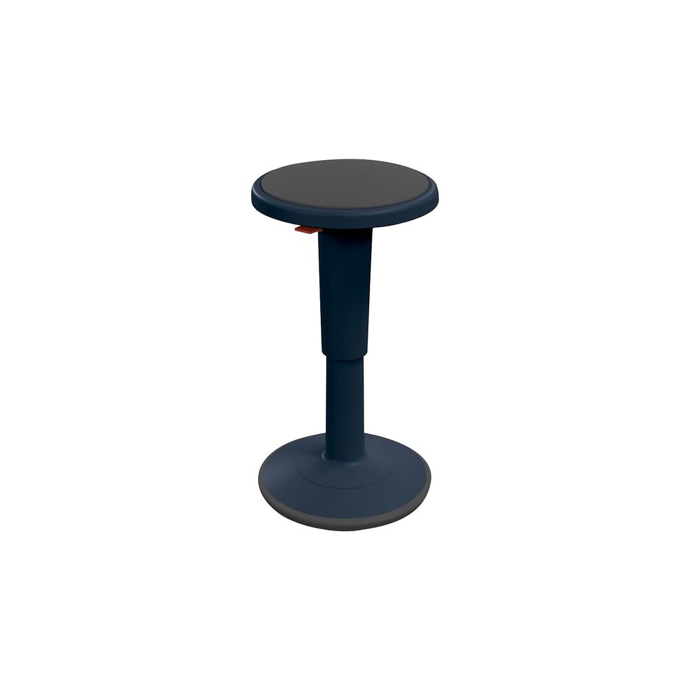 MooreCo 17-24" Plastic Hierarchy Height Adjustable Grow Tall Stool in Navy