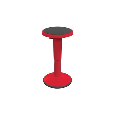 MooreCo 17-24" Plastic Hierarchy Height Adjustable Grow Tall Stool in Red