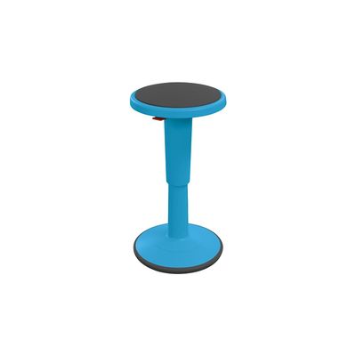 MooreCo 17-24" Plastic Hierarchy Height Adjustable Grow Tall Stool in Blue