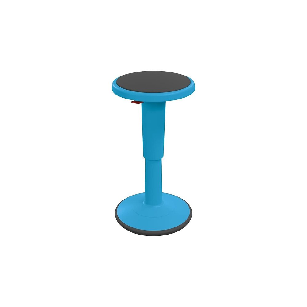 MooreCo 17-24" Plastic Hierarchy Height Adjustable Grow Tall Stool in Blue