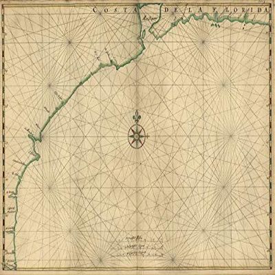 HP 18" x 24" 1639 Map Of The Gulf Coast From Florida To Mexico