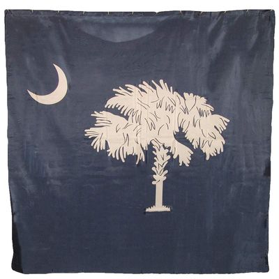 AES US South Carolina Shower Curtain 70"x72" 100% Polyester Bathroom Set with Hooks