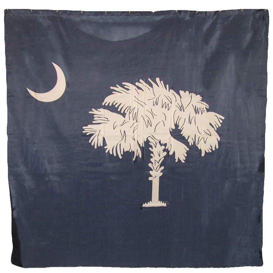 AES US South Carolina Shower Curtain 70"x72" 100% Polyester Bathroom Set with Hooks